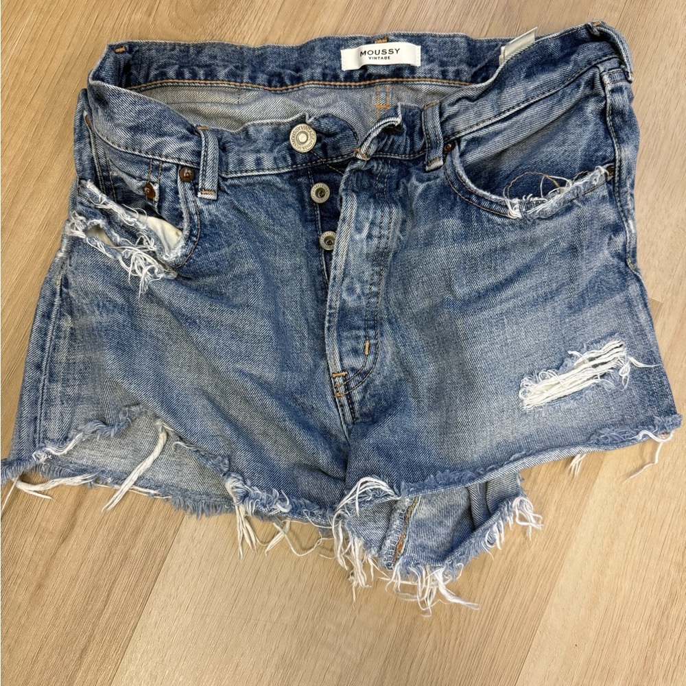 MOUSSY Vintage Blue Denim Shorts